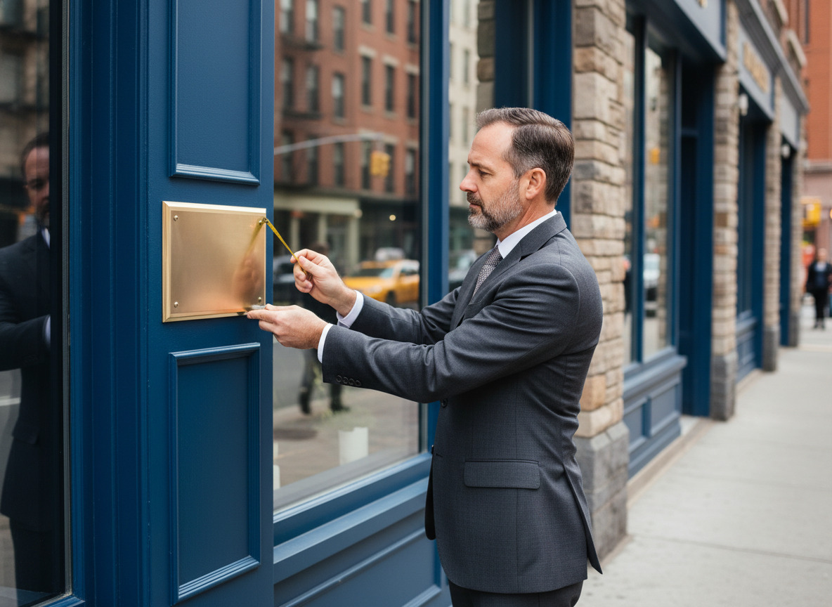 Homme en costume vérifiant l